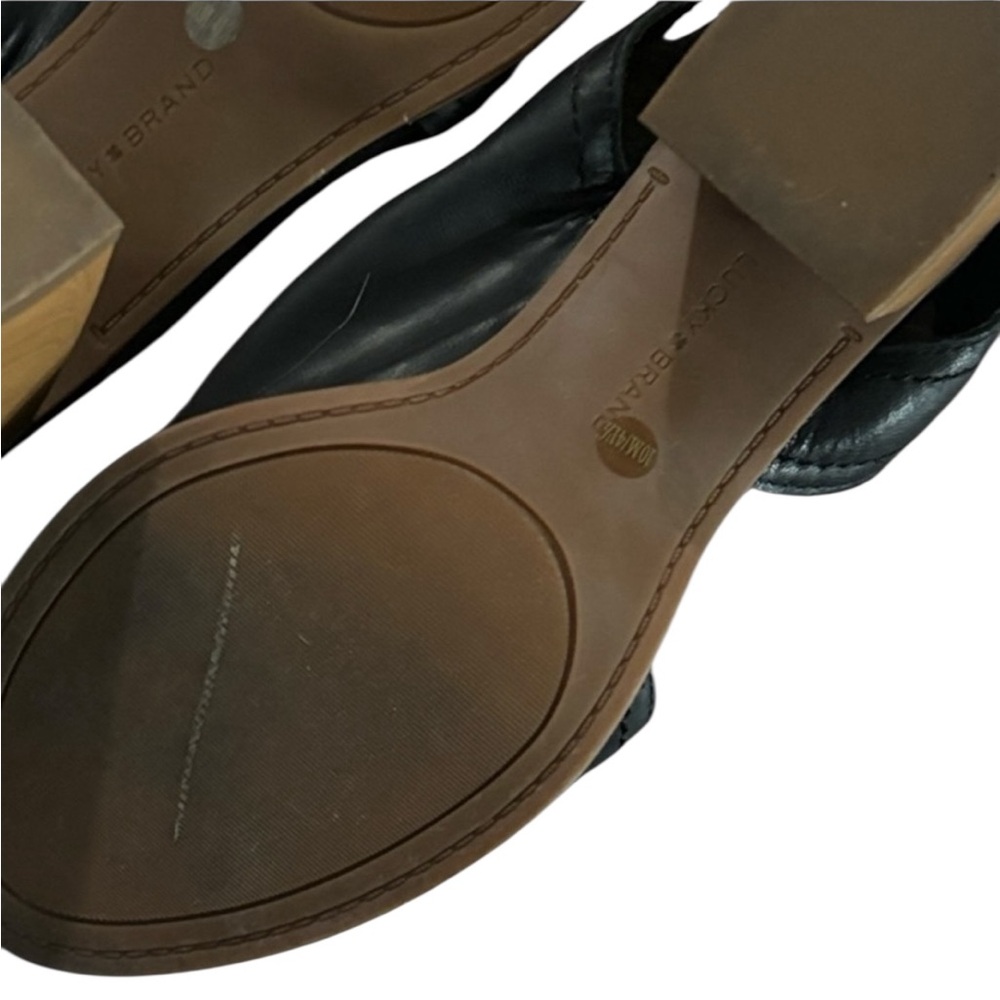 Lucky Brand Women's Black Slingback Heel Sandals - Picture 4 of 5